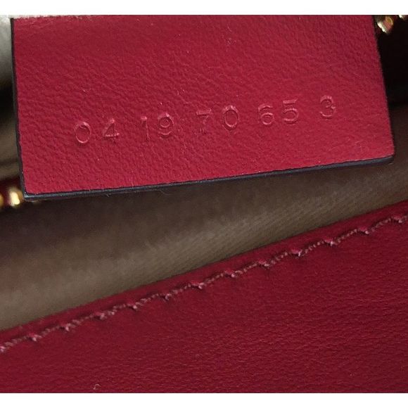 Chloe Aby Day Bag Crocodile Embossed Leather Small Red - Picture 6 of 6